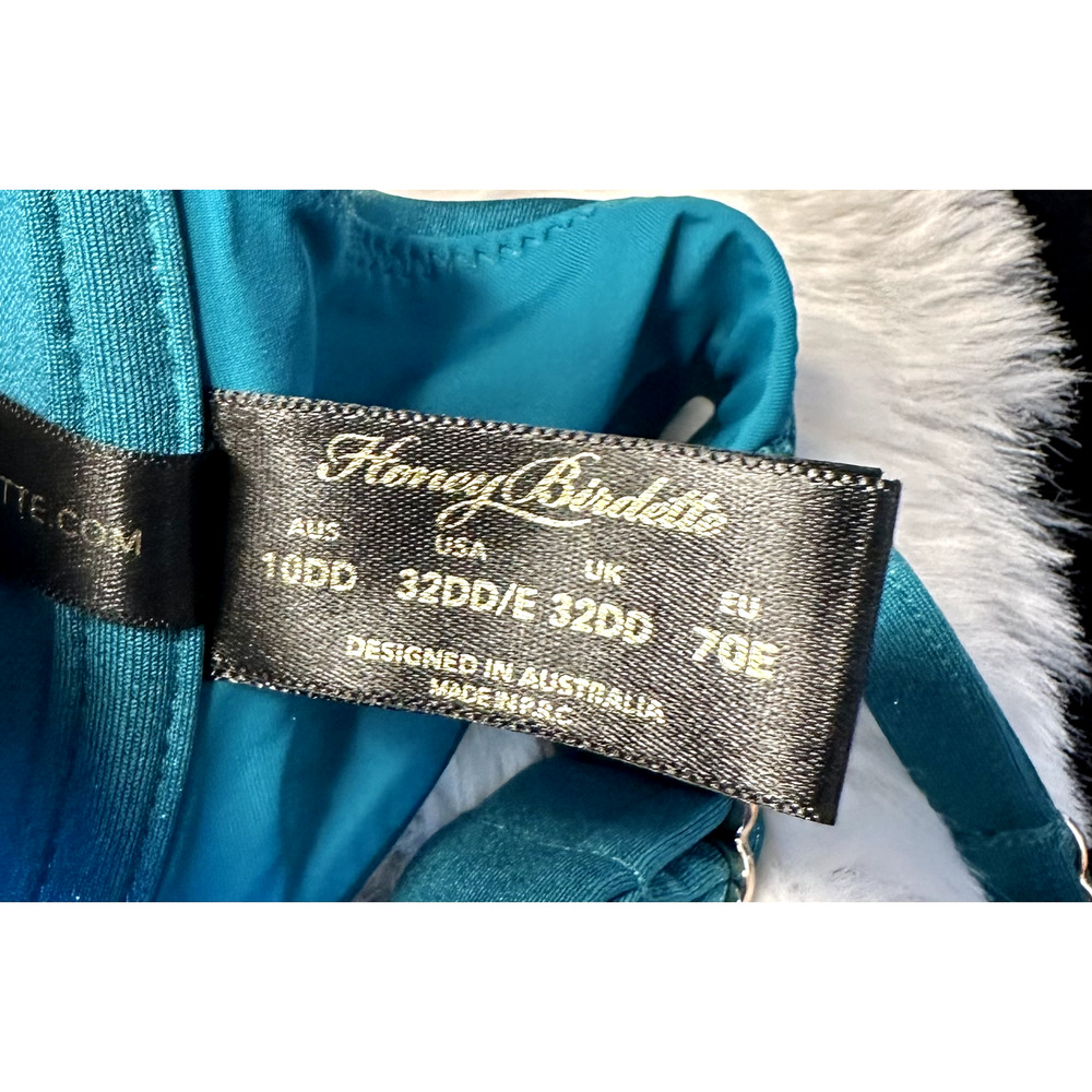 Honey Birdette ZIVA🩵 Blue Shimmer Push Up Swim Top 32DD - Picture 5 of 5